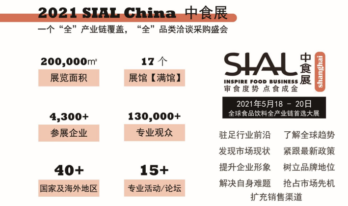 2021中食展SIALChina中国国际食品和饮料展览会(www.828i.com)